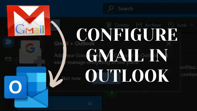 adding gmail to outlook 16
